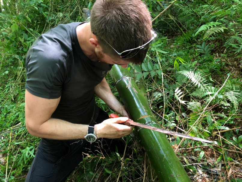 Ash wearing his BALL watch